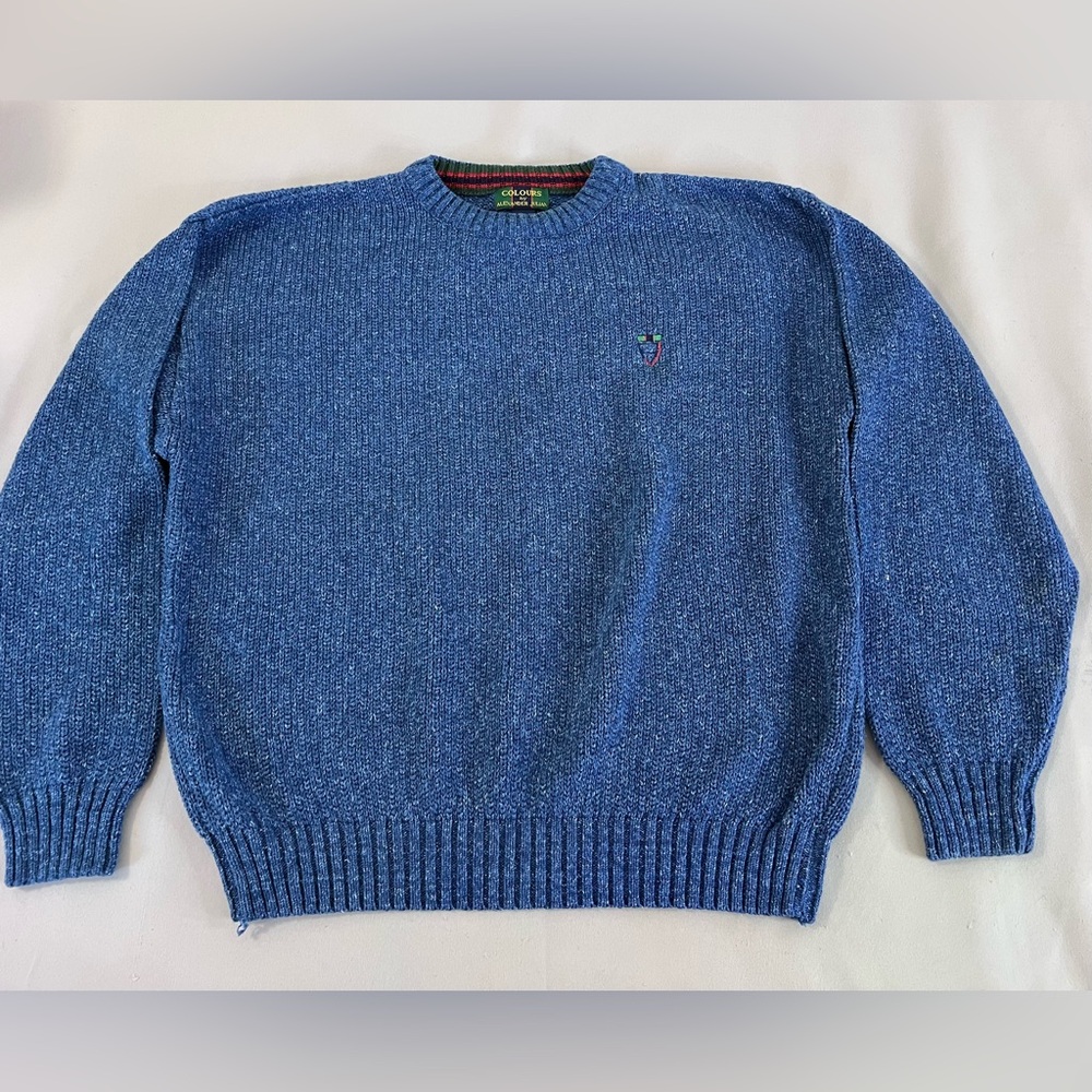 Vintage Colours By Alexander‎ Julian Size Medium Mens Sweater Blue